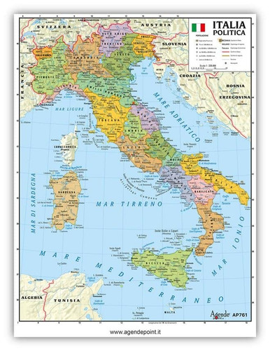 Cartina italia geografica - italia,