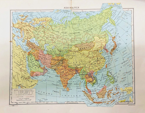 Asia fisica politica - e, cartina