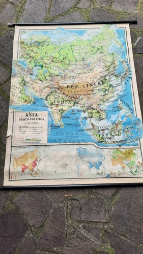 Mappa cartina scolastica - mappa, asia